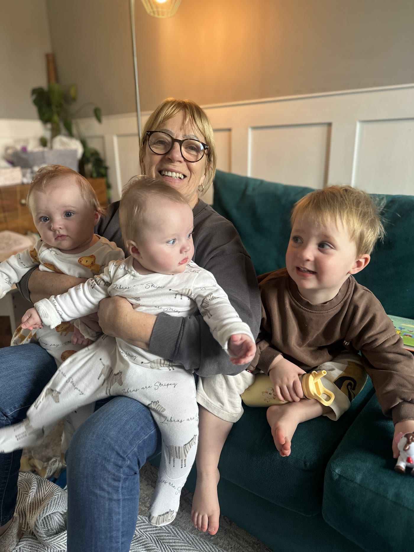 Susan Whytock caring for babies in a family's home